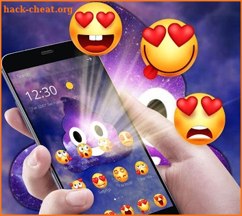 Galaxy Lovely Funny Emoji Theme screenshot