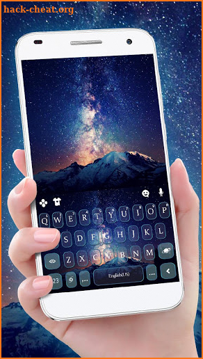 Galaxy Mountains Keyboard Theme screenshot