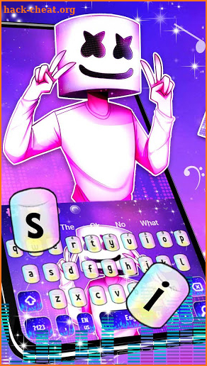 Galaxy Neon DJ Keyboard Theme screenshot