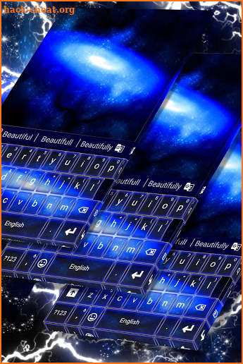 Galaxy Neon Keyboard Theme screenshot