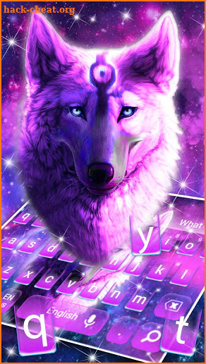 Galaxy Neon Wolf Theme screenshot