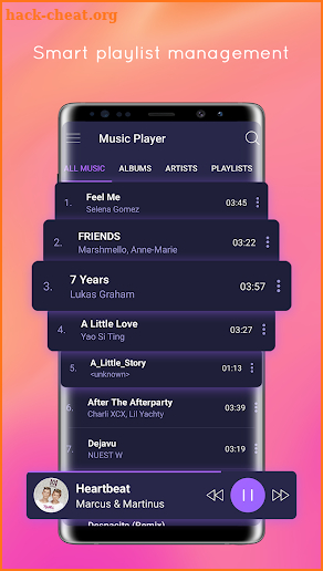 Galaxy Note 9 Music Player screenshot