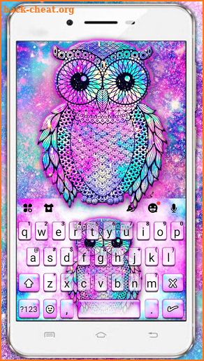 Galaxy Owl Keyboard Theme screenshot
