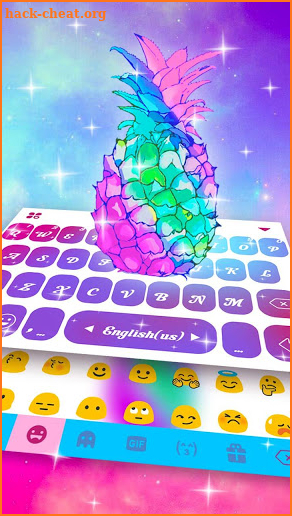 Galaxy Pineapple Keyboard Theme screenshot