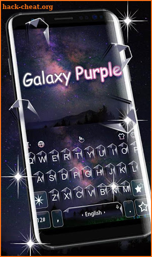 Galaxy Purple Keyboard Theme screenshot