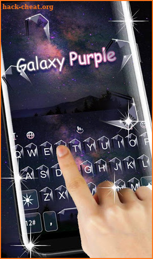 Galaxy Purple Keyboard Theme screenshot