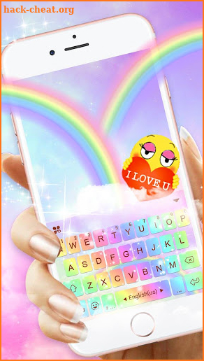 Galaxy Rainbow Keyboard Theme screenshot