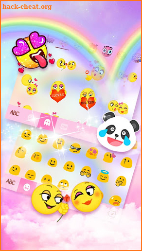 Galaxy Rainbow Keyboard Theme screenshot