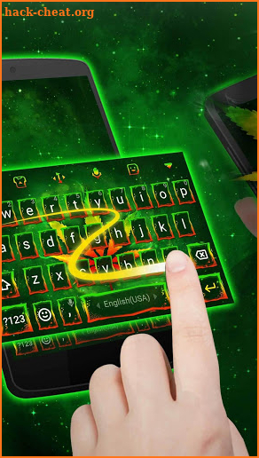 Galaxy Rasta Weed Keyboard Theme for Android screenshot