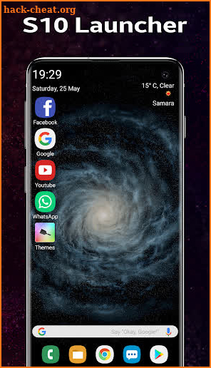 Galaxy s10 launcher theme screenshot