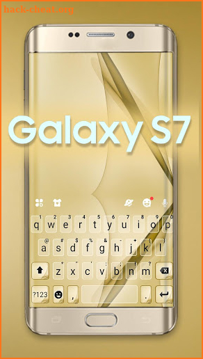 Galaxy S7 Gold Keyboard Theme screenshot