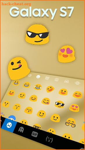 Galaxy S7 Gold Keyboard Theme screenshot