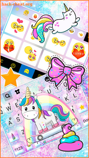 Galaxy Skate Unicorn Keyboard Theme screenshot
