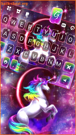 Galaxy Sky Unicorn Keyboard Background screenshot