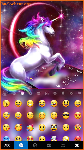 Galaxy Sky Unicorn Keyboard Background screenshot