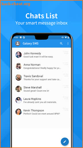 Galaxy SMS - Live Chat screenshot