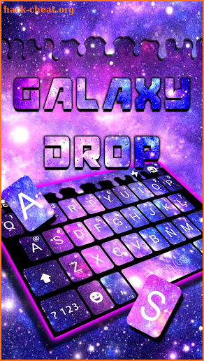 Galaxy Space Drop Keyboard Theme screenshot