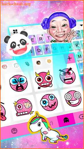 Galaxy Sparkle Keyboard Theme screenshot