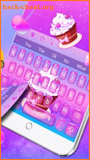 Galaxy Stars Cupcakes Keyboard screenshot