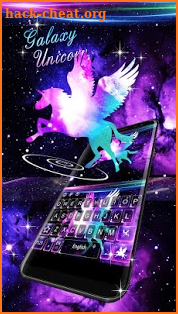 Galaxy Unicorn Keyboard Theme screenshot