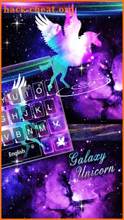 Galaxy Unicorn Keyboard Theme screenshot