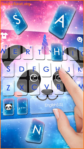 Galaxy Unicorn Panda Keyboard Theme screenshot