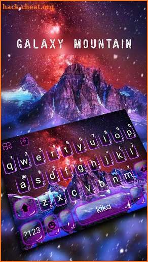 Galaxy Volcano Mountain Keyboard Theme screenshot