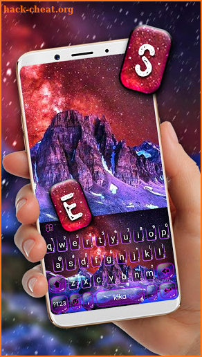 Galaxy Volcano Mountain Keyboard Theme screenshot