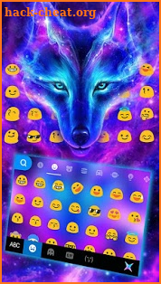 Galaxy Wild Wolf Keyboard Theme screenshot