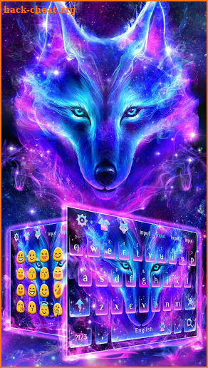 Galaxy Wolf Keyboard Theme screenshot