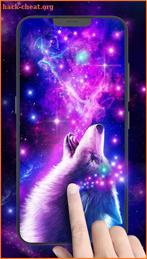 Galaxy Wolf Live Wallpaper screenshot