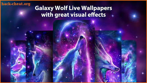 Galaxy Wolf Live Wallpaper Themes screenshot