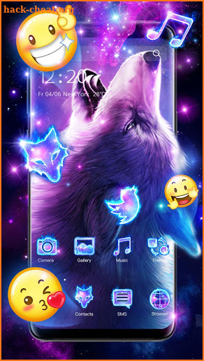 Galaxy Wolf live wallpapers screenshot