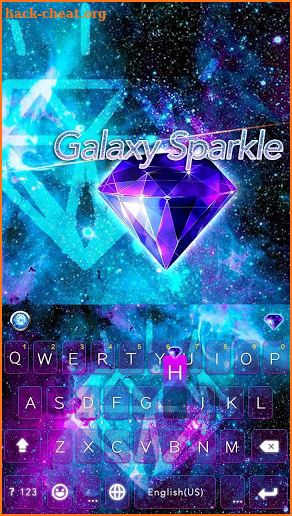 Galaxysparkle Keyboard Theme screenshot