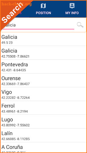 Galicia GPS Map Navigator screenshot