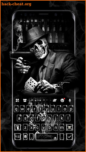 Gamble Mafia Skull Keyboard Theme screenshot