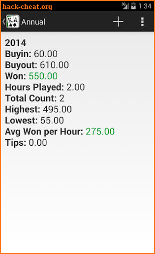 Gambling Tracker screenshot