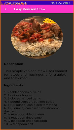 Game Meats Recipes screenshot