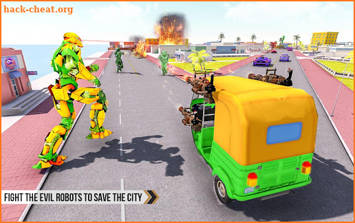 Game of Robots and Cars – Auto Rickshaw Robot Game screenshot