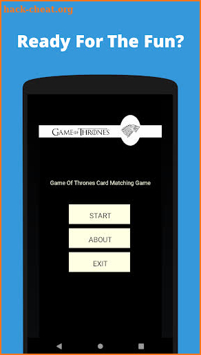 Game Of Thrones Card Matching Game screenshot