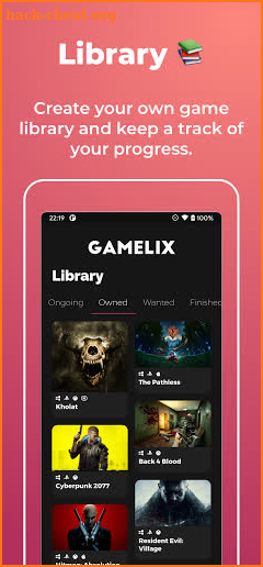 Gamelix: Track Games screenshot
