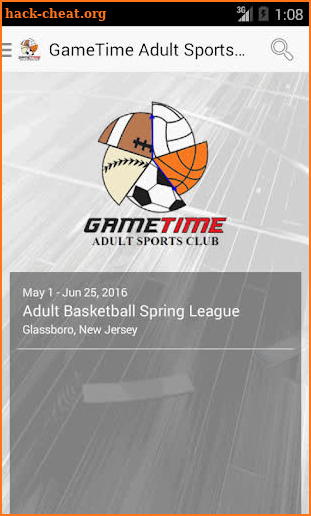 GameTime Adult Sports Club screenshot