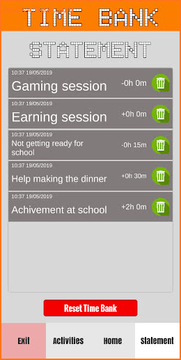 Gaming Time Bank: Reward System For Your Child screenshot