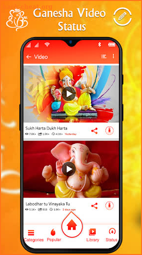 Ganesha Video Status - Full screen Video  Status screenshot