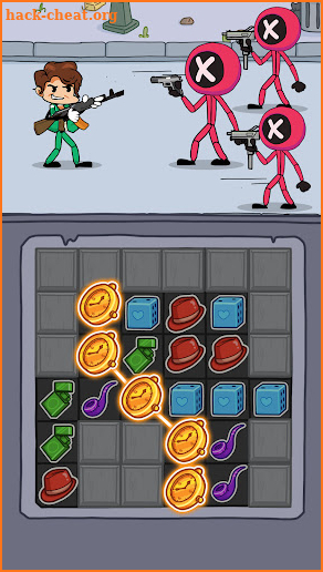 Gang Battle: Stickman Match 3 screenshot