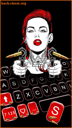 Gangsta Girl Keyboard Background screenshot