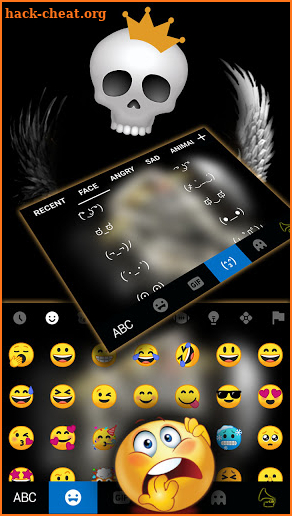 Gangster Poker Skull Keyboard Background screenshot