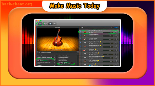 GarageBand Music in studio Clue screenshot