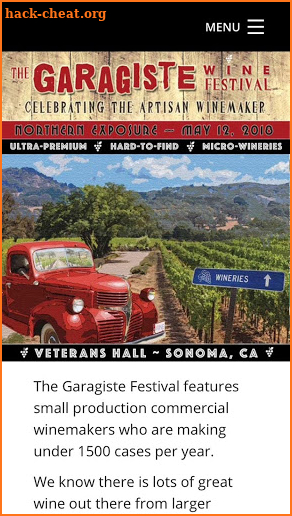 Garagiste Northern Exposure Wine Festival screenshot
