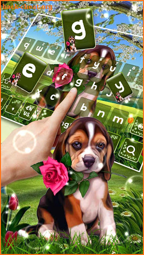 Garden Cute Dog Keyboard screenshot